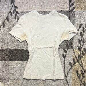 Skims White Shortsleeve Top